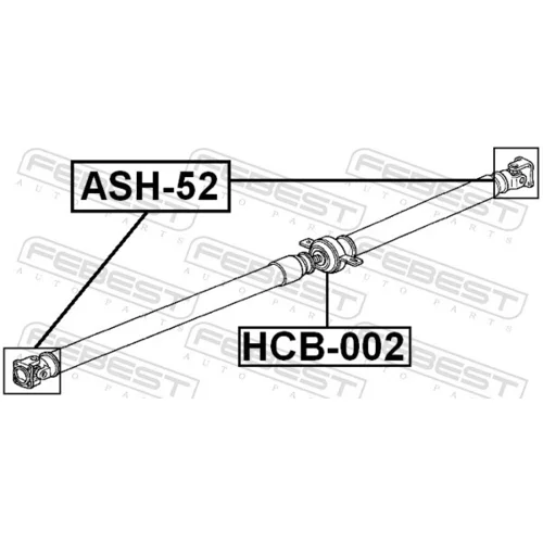 Kĺb pozdĺžneho hriadeľa FEBEST ASH-52 - obr. 1