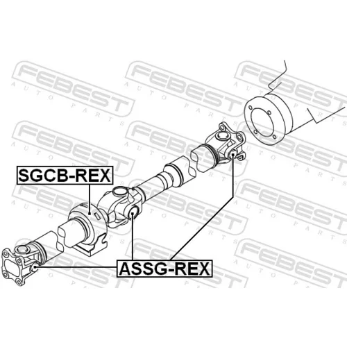Kĺb pozdĺžneho hriadeľa FEBEST ASSG-REX - obr. 1