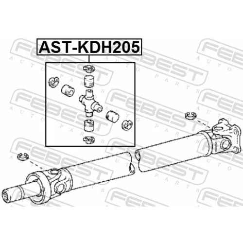 Kĺb pozdĺžneho hriadeľa FEBEST AST-KDH205 - obr. 1