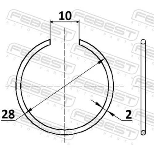 Manžeta hnacieho hriadeľa - montážna sada FEBEST CC-1-28X2 - obr. 1