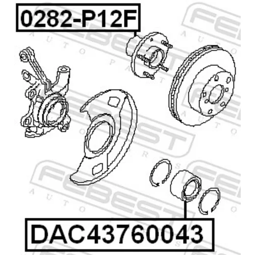 Ložisko kolesa FEBEST DAC43760043 - obr. 1