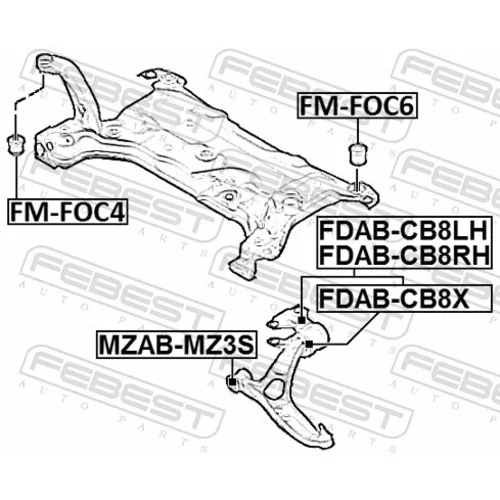 Uloženie riadenia FEBEST FDAB-CB8RH - obr. 1