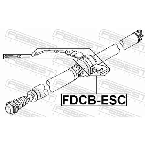 Stredové ložisko kĺbového hriadeľa FEBEST FDCB-ESC - obr. 1