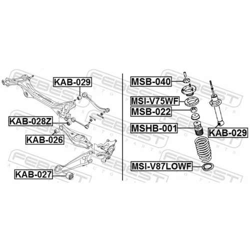 Uloženie riadenia FEBEST KAB-029 - obr. 1