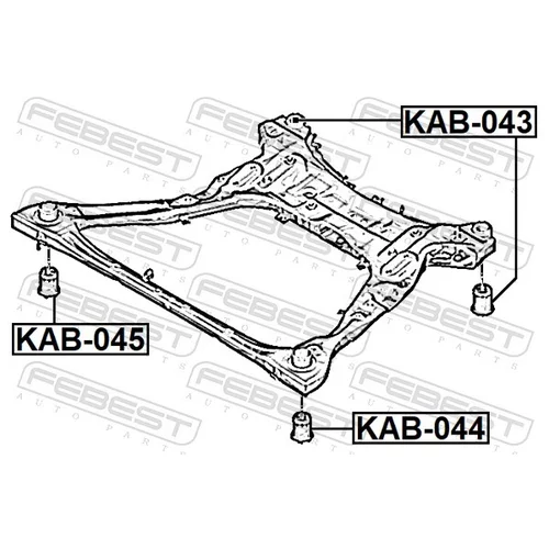 Uloženie tela nápravy FEBEST KAB-044 - obr. 1