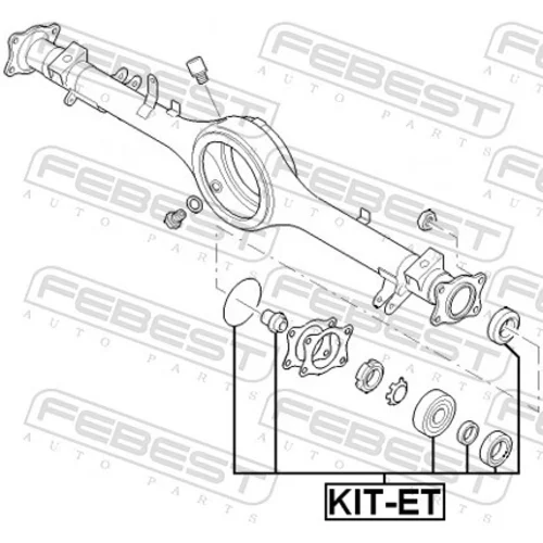 Ložisko hnacieho hriadeľa FEBEST KIT-ET - obr. 1