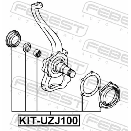 Opravná sada čapu nápravy FEBEST KIT-UZJ100 - obr. 1