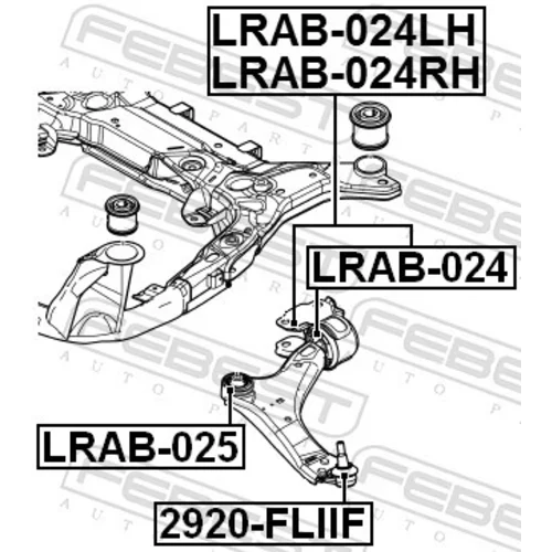 Uloženie riadenia FEBEST LRAB-024LH - obr. 1