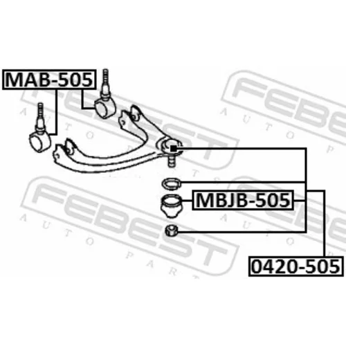 Uloženie riadenia FEBEST MAB-505 - obr. 1