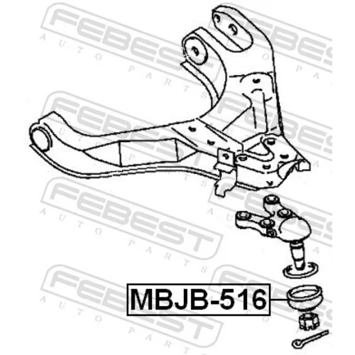 Súprava na opravu, zvislý/vodiaci kĺb FEBEST MBJB-516 - obr. 1