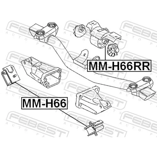 Uloženie motora FEBEST MM-H66RR - obr. 1