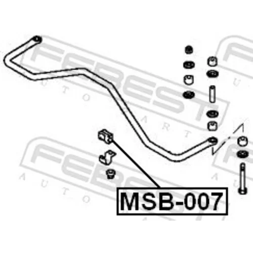 Uloženie priečneho stabilizátora FEBEST MSB-007 - obr. 1