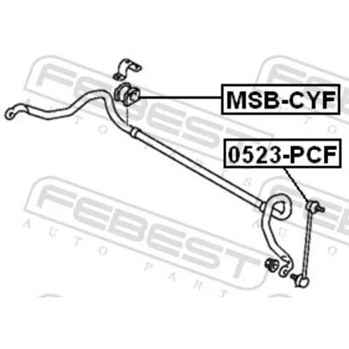 Uloženie priečneho stabilizátora FEBEST MSB-CYF - obr. 1