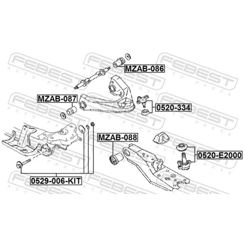 Uloženie riadenia FEBEST MZAB-086 - obr. 1