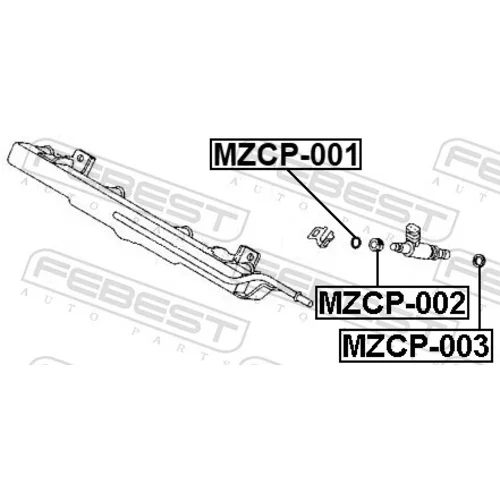 Tesniaci krúžok držiaka trysky MZCP-001 /FEBEST/ - obr. 1