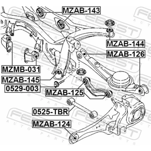 Uloženie, diferenciál FEBEST MZMB-031 - obr. 1