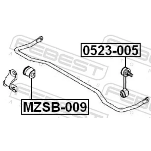 Uloženie priečneho stabilizátora FEBEST MZSB-009 - obr. 1