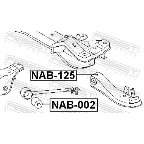 Uloženie riadenia FEBEST NAB-002 - obr. 1