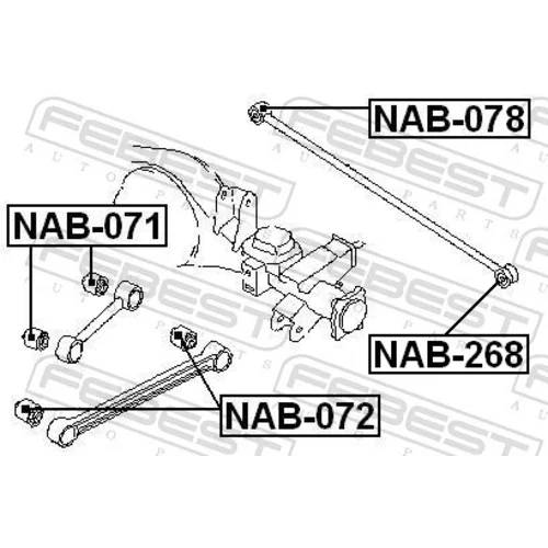 Uloženie riadenia FEBEST NAB-071 - obr. 1