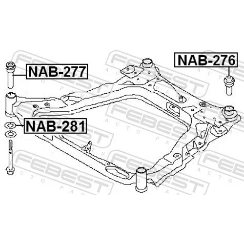 Uloženie tela nápravy FEBEST NAB-281 - obr. 1