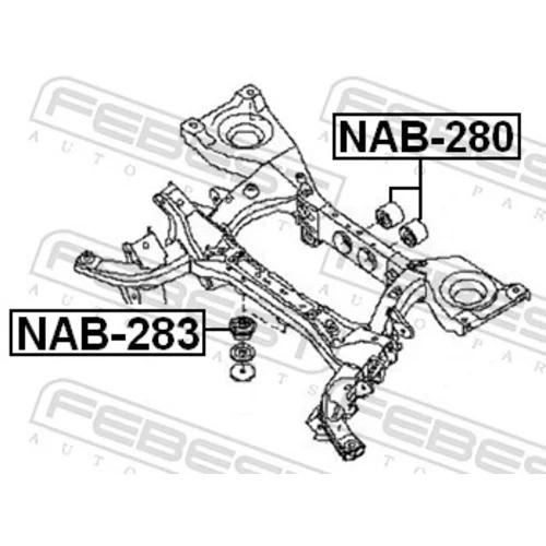 Uloženie, diferenciál FEBEST NAB-283 - obr. 1