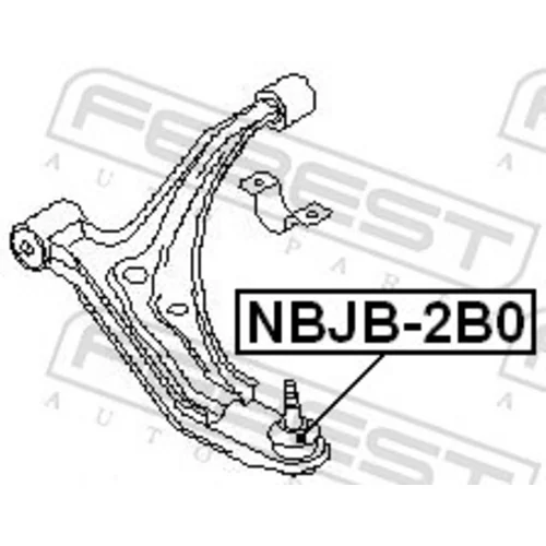 Súprava na opravu, zvislý/vodiaci kĺb FEBEST NBJB-2B0 - obr. 1