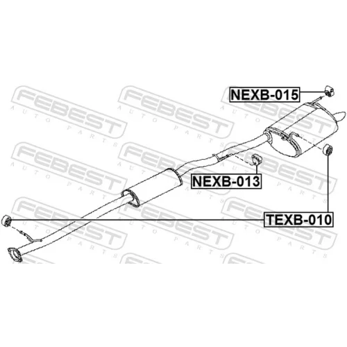 Montážna sada pre výfukový systém FEBEST NEXB-015 - obr. 1