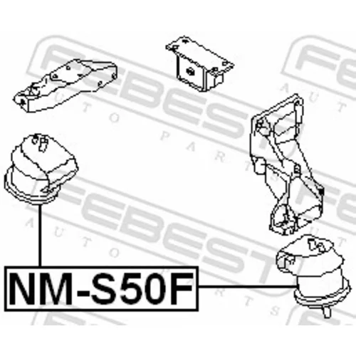 Uloženie motora FEBEST NM-S50F - obr. 1