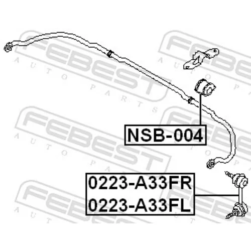 Uloženie priečneho stabilizátora FEBEST NSB-004 - obr. 1