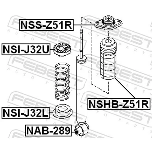 Ložisko pružnej vzpery FEBEST NSS-Z51R - obr. 1