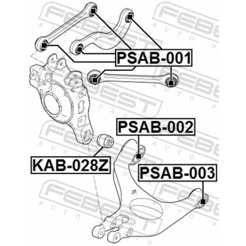 Uloženie riadenia FEBEST PSAB-002 - obr. 1