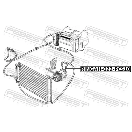 Tesniaci krúžok, vedenie chladiacej kvapaliny FEBEST RINGAH-022-PCS10 - obr. 1