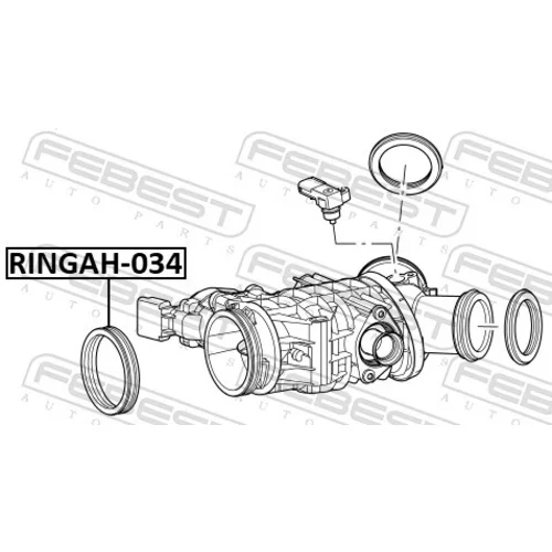 Tesnenie, hrdlo škrtiacej klapky FEBEST RINGAH-034 - obr. 1