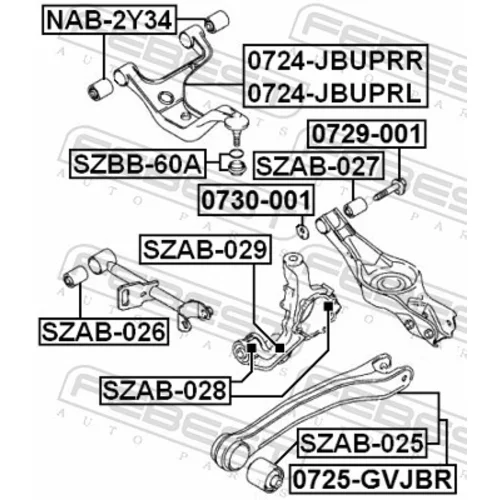 Uloženie riadenia FEBEST SZAB-026 - obr. 1