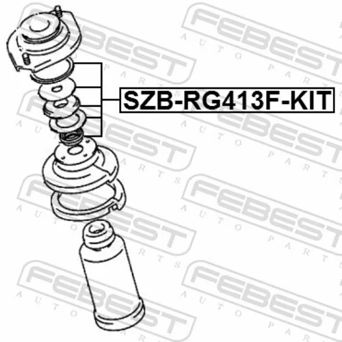 Valivé ložisko uloženia tlmiča FEBEST SZB-RG413F-KIT - obr. 1