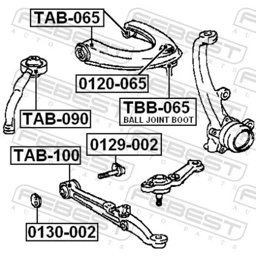 Uloženie riadenia FEBEST TAB-065 - obr. 1