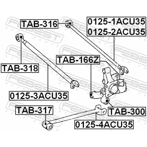 Uloženie riadenia FEBEST TAB-166Z - obr. 1