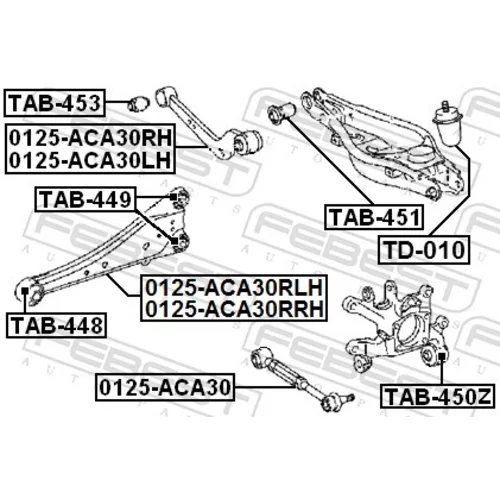 Uloženie riadenia FEBEST TAB-453 - obr. 1