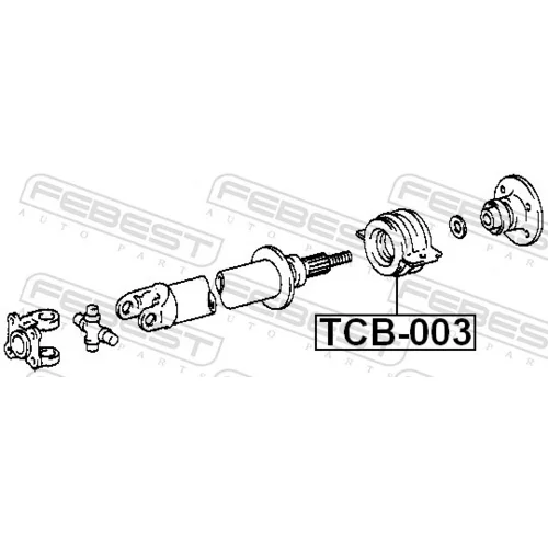 Stredové ložisko kĺbového hriadeľa FEBEST TCB-003 - obr. 1