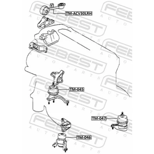 Uloženie motora FEBEST TM-046 - obr. 1