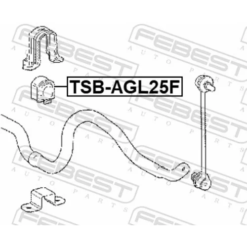 Uloženie priečneho stabilizátora FEBEST TSB-AGL25F - obr. 1