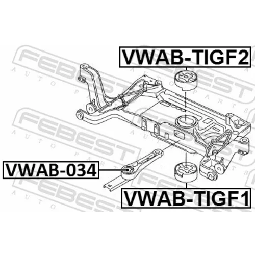 Uloženie tela nápravy FEBEST VWAB-TIGF1 - obr. 1