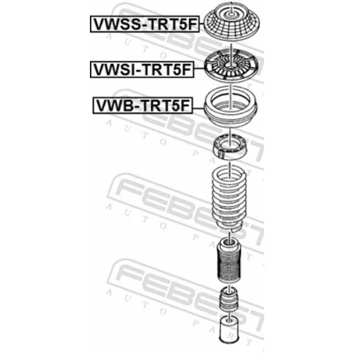 Tanier pružiny FEBEST VWSI-TRT5F - obr. 1