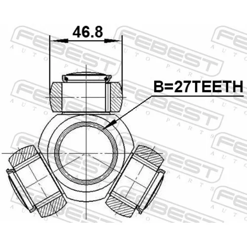 Trojkríž hnacieho hriadeľa FEBEST 0116-GSV40 - obr. 1