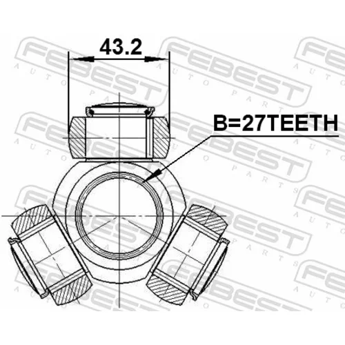 Trojkríž hnacieho hriadeľa FEBEST 0116-MCV30 - obr. 1