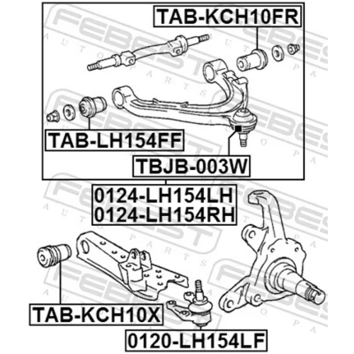 Rameno zavesenia kolies FEBEST 0124-LH154LH - obr. 1