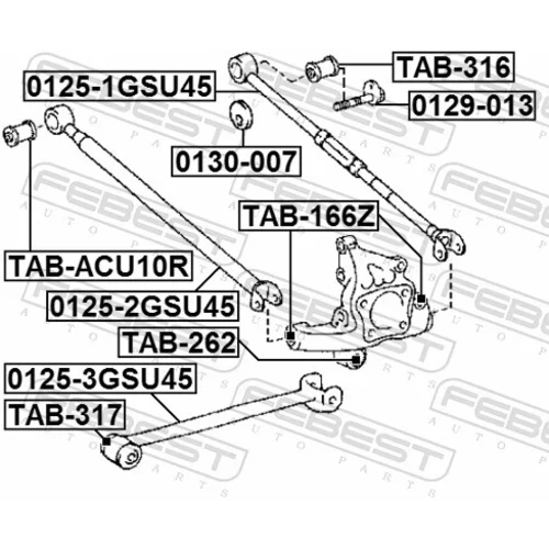 Rameno zavesenia kolies FEBEST 0125-2GSU45 - obr. 1