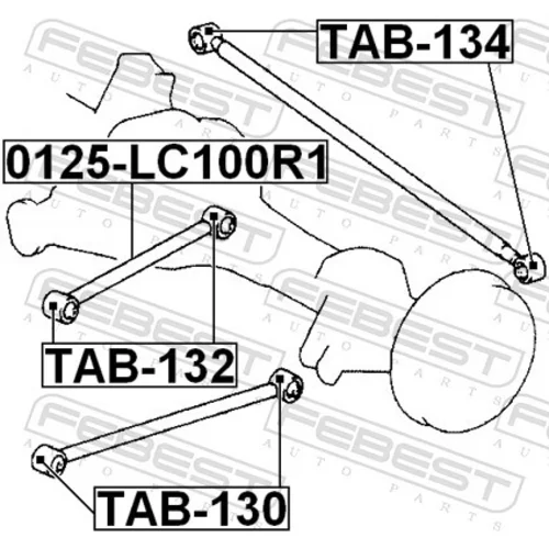 Rameno zavesenia kolies FEBEST 0125-LC100R1 - obr. 1