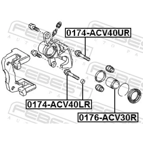 Vodiaci čap brzdového strmeňa FEBEST 0174-ACV40UR - obr. 1