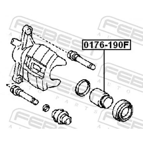 Piest brzdového strmeňa FEBEST 0176-AE190F - obr. 1